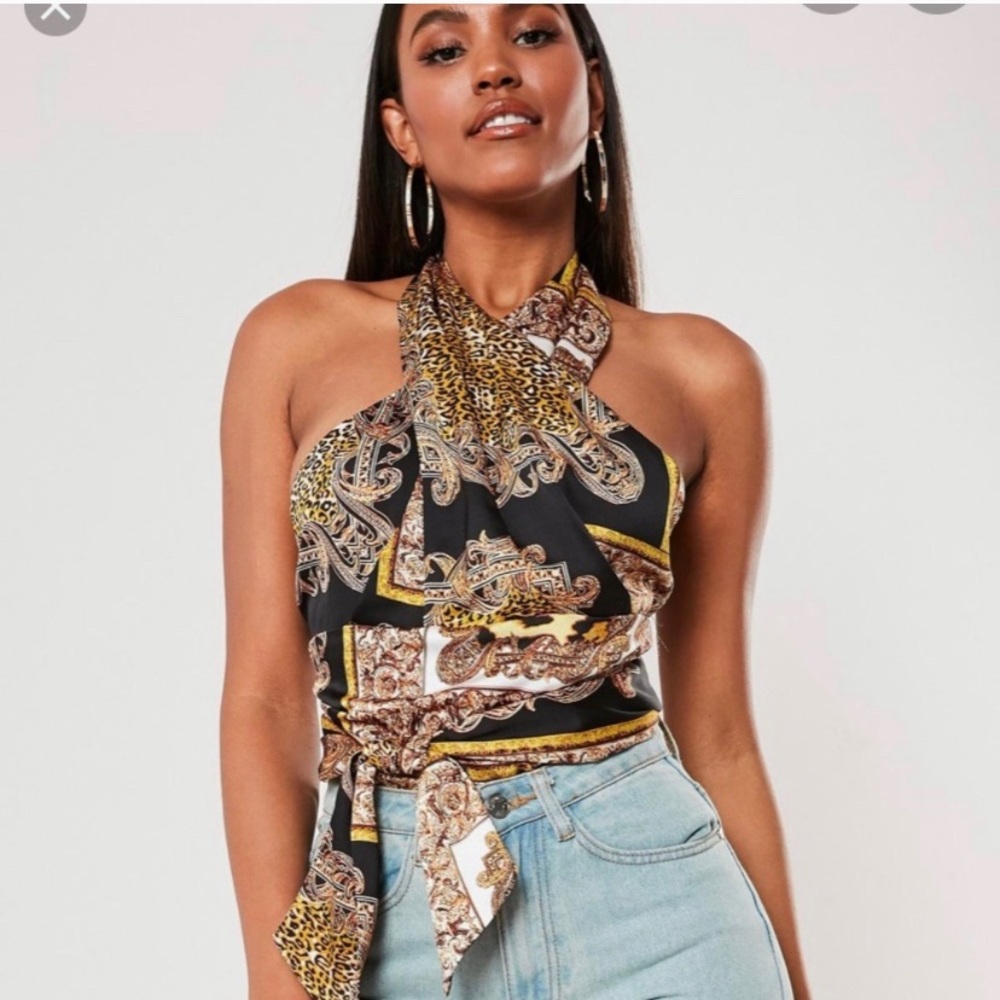 Gold chain bodysuit